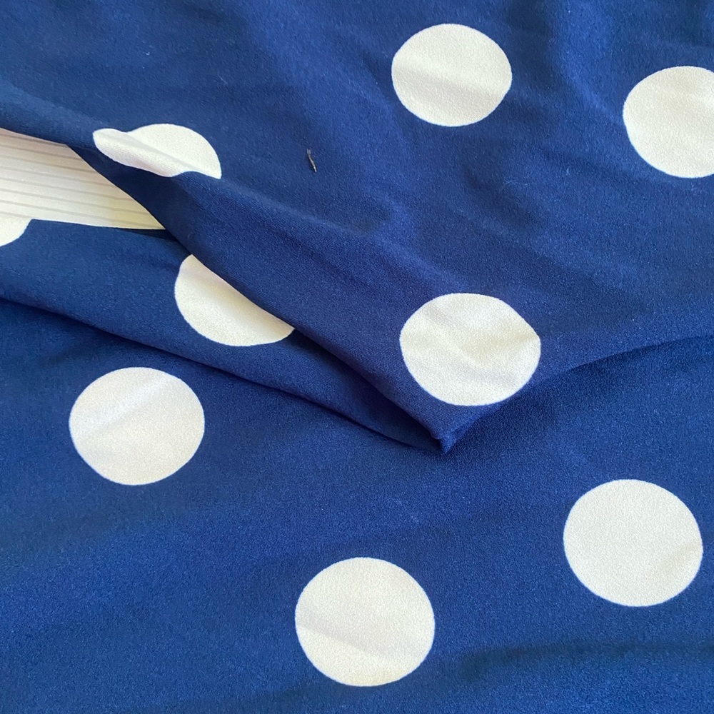 Karl Lagerfeld Navy and White Polka Dot Jumpsuit - Picture 9 of 9